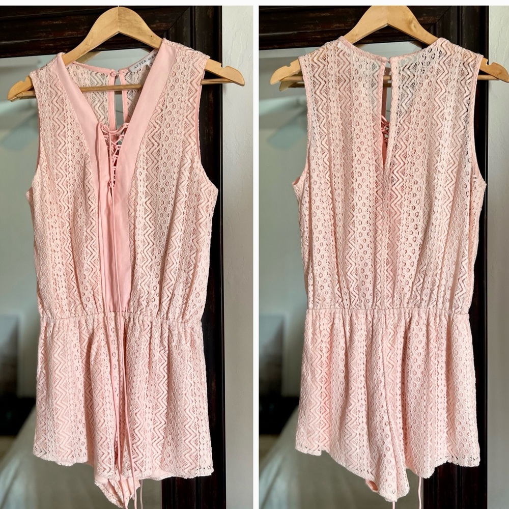 After Market Pink Lace Romper